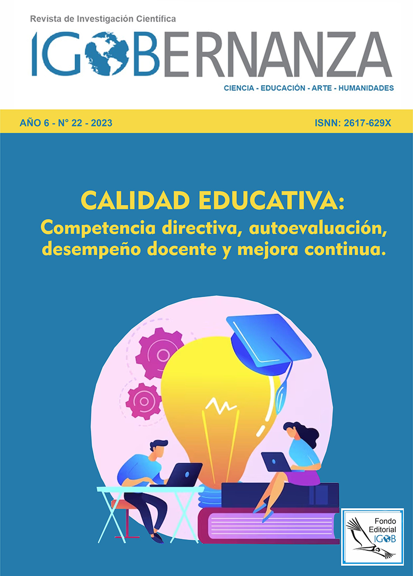 					View Vol. 6 No. 22 (2023): Calidad Educativa: Competencia directiva, autoevaluación, desempeño docente y mejora continua
				